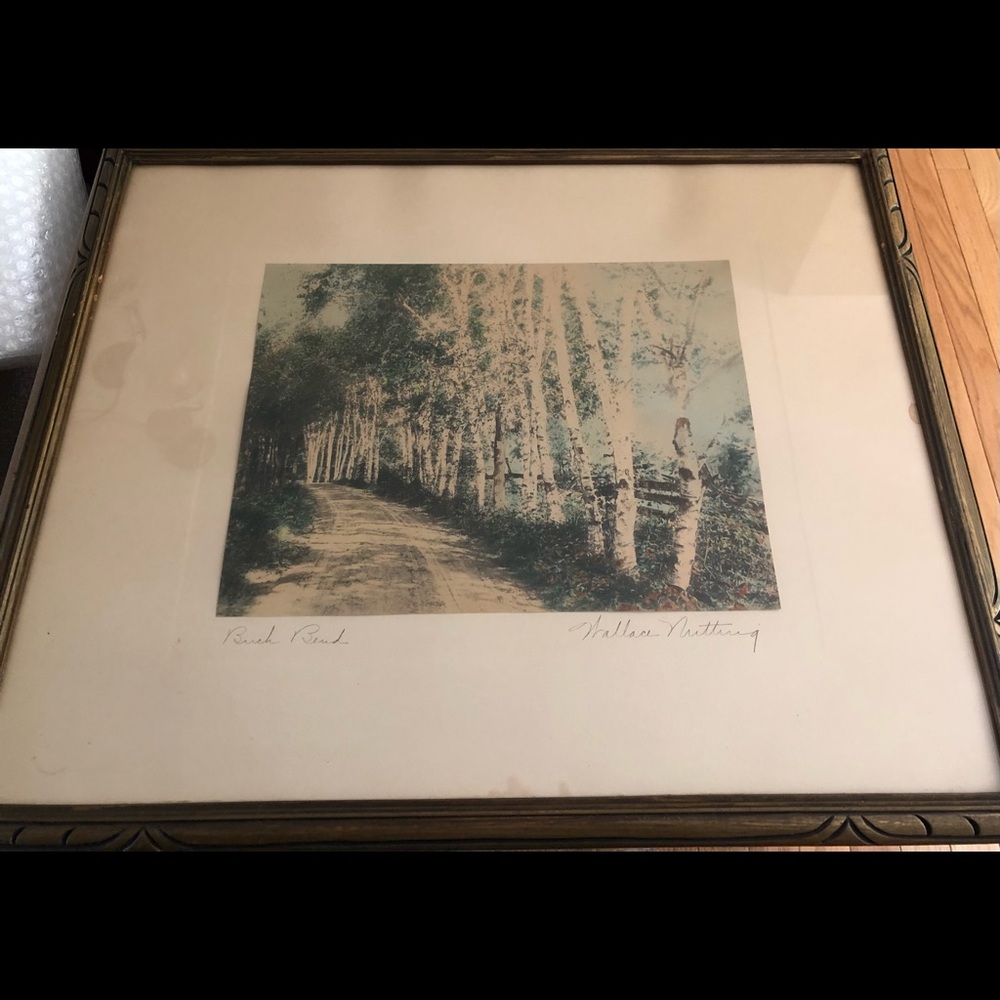 Original signed Wallace Nutting colorized photograph. Perfect condition